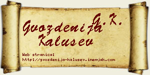 Gvozdenija Kalušev vizit kartica